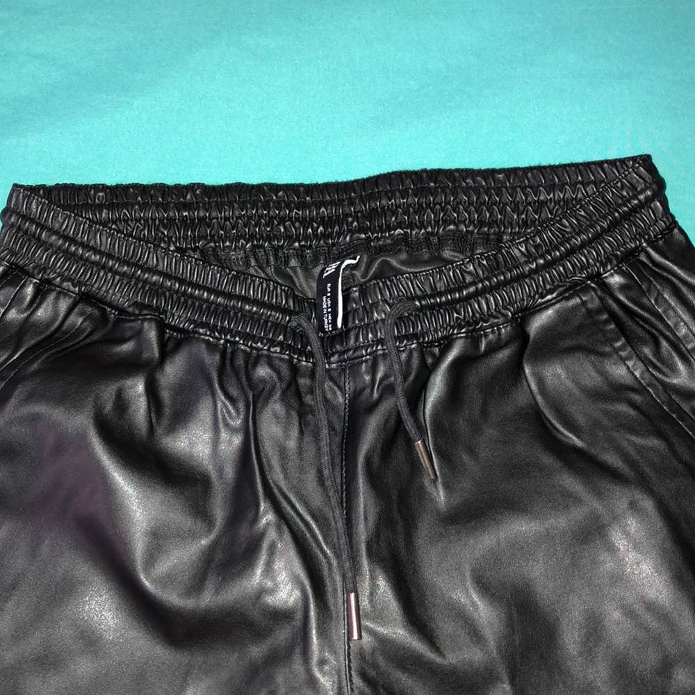 Zara Faux Leather Joggers Size Small